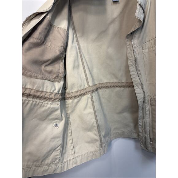 Chore Coat Field Barn Utility Cargo Jacket Canvas Khaki Med Old Navy - Picture 2 of 16